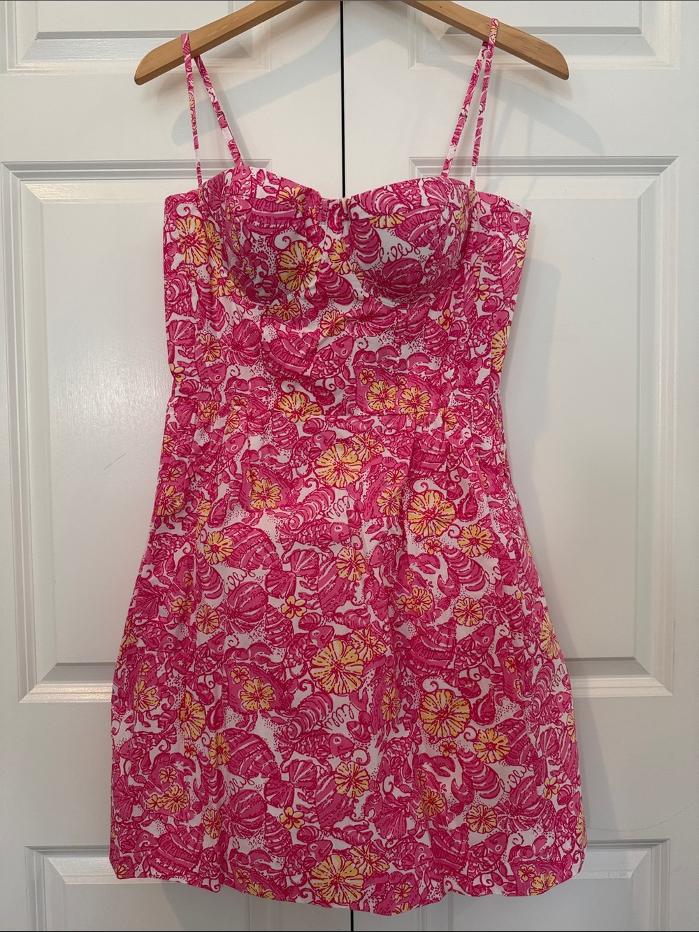 NWT Lilly Pulitzer Georgie Dress in Resort White Chum Bucket Sz 10